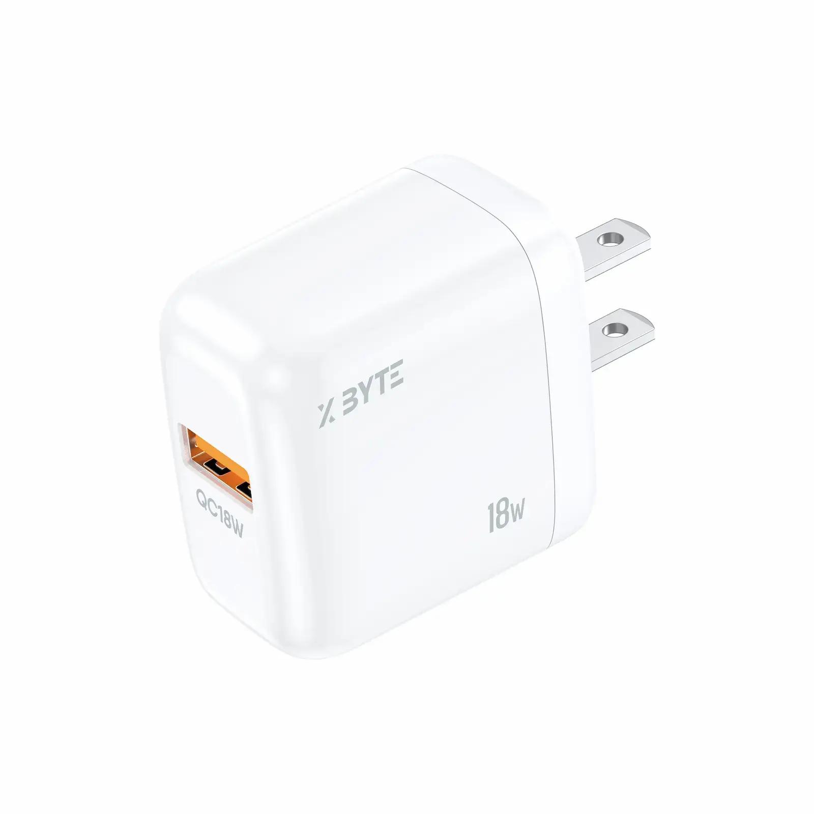 18W Quick Charge 3.0 Mobile Phone Charger with US Standard Plug (Type A) – White
